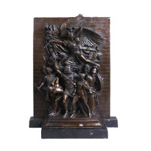 Reliefo Bronze Estátua Guerreiro Relievo Deco Bronze Escultura Tpy-030